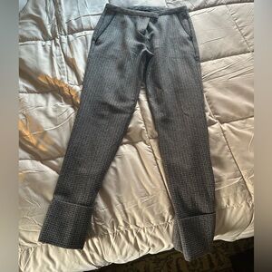 Theory Black and Gray Tweed Pants